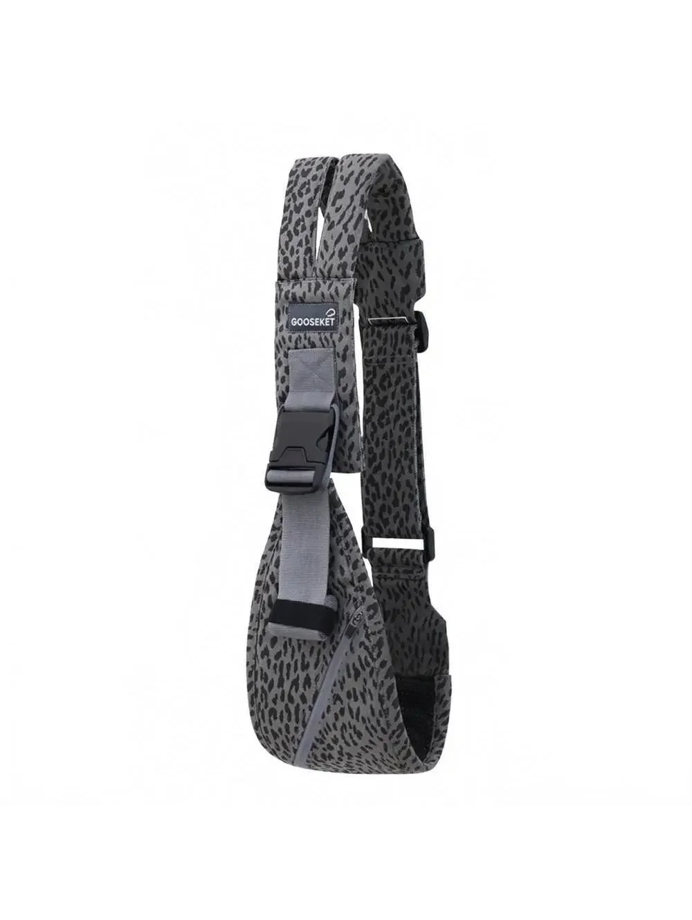 Gooseket Sling Travel Packable Adjustable Stylish Leopard Print Gray